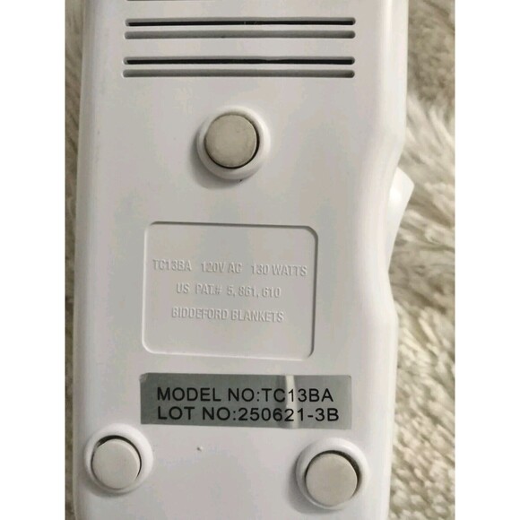 Bidderford Cannon Sealy TC13BA Electric Heated Blanket Controller Power 4-Prong - Picture 3 of 11